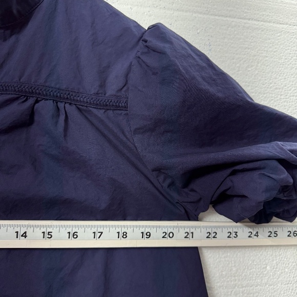 FATE Navy Puff Sleeve Ruffle Hem Mini Women Dress Large Cottagecore Fairy Casual - Picture 5 of 9